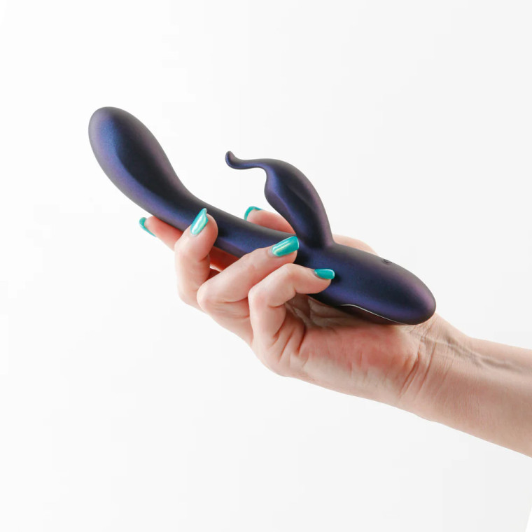 Royals Empress Rabbit Vibrator, Metallic Blue