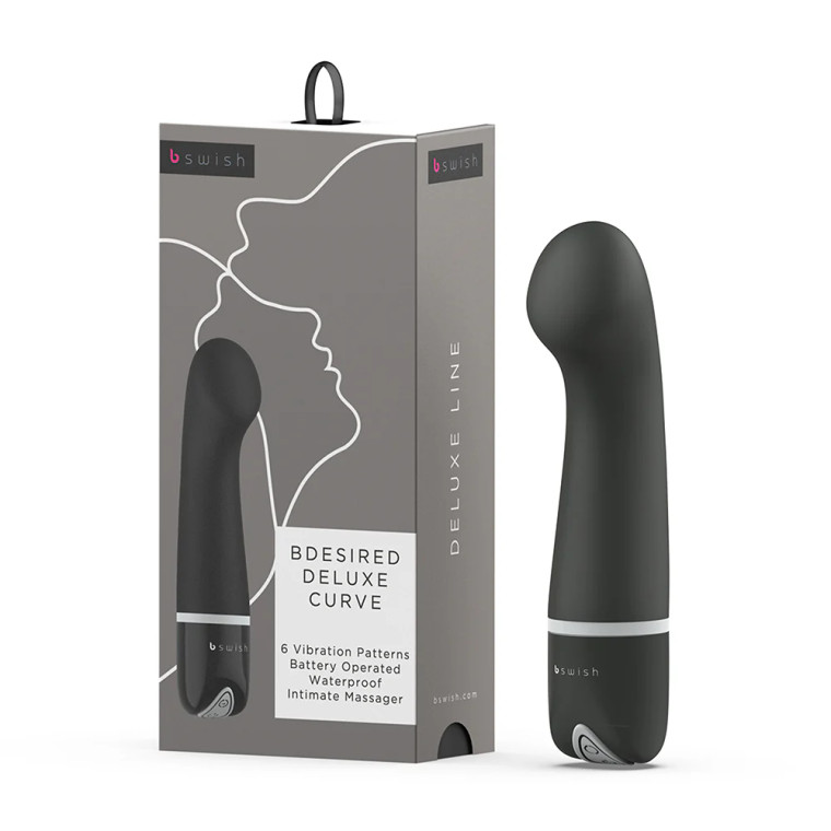 B Swish Bdesired Deluxe Curve Vibrator, Black