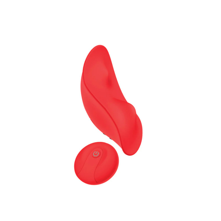 Luv Inc Pv72 Panty Vibe Rechargeable Remote-Controlled Silicone Wearable Vibrator, Red
