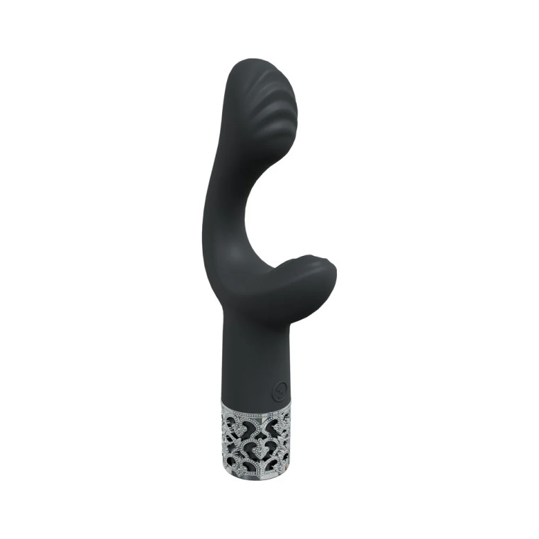 Royal Gems Majestic Silicone Rechargeable Vibrator, Black Royal Gems Majestic Silicone Rechargeable Vibrator, Black