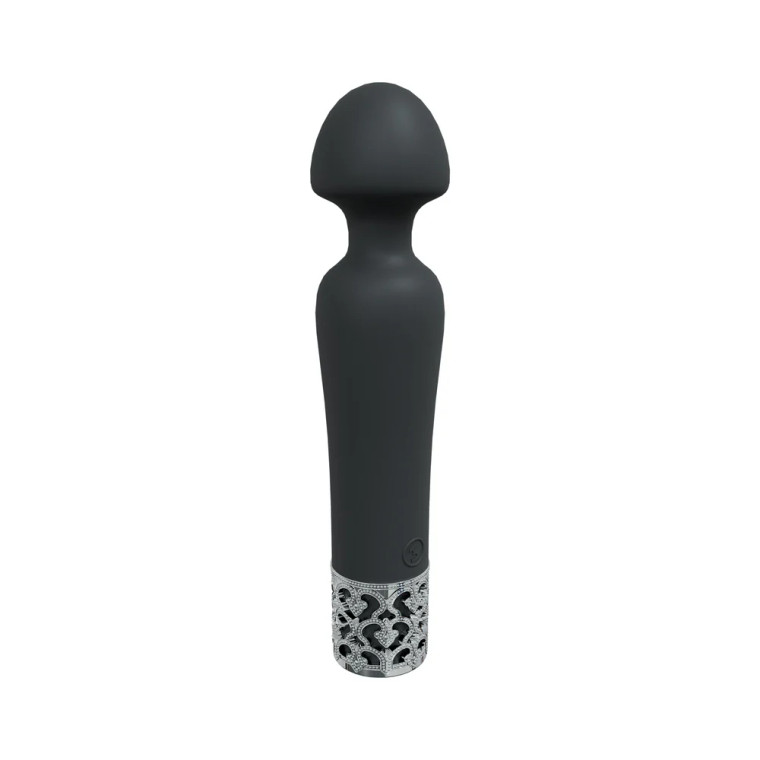 Royal Gems Scepter Silicone Rechargeable Vibrator, Black