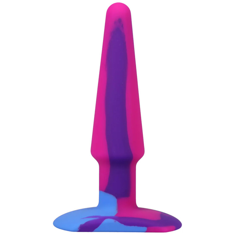 A-Play Groovy 5 Inch Silicone Anal Plug, Berry