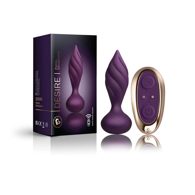 Rocks-Off Petite Sensations Desire Vibrating Plug, Purple