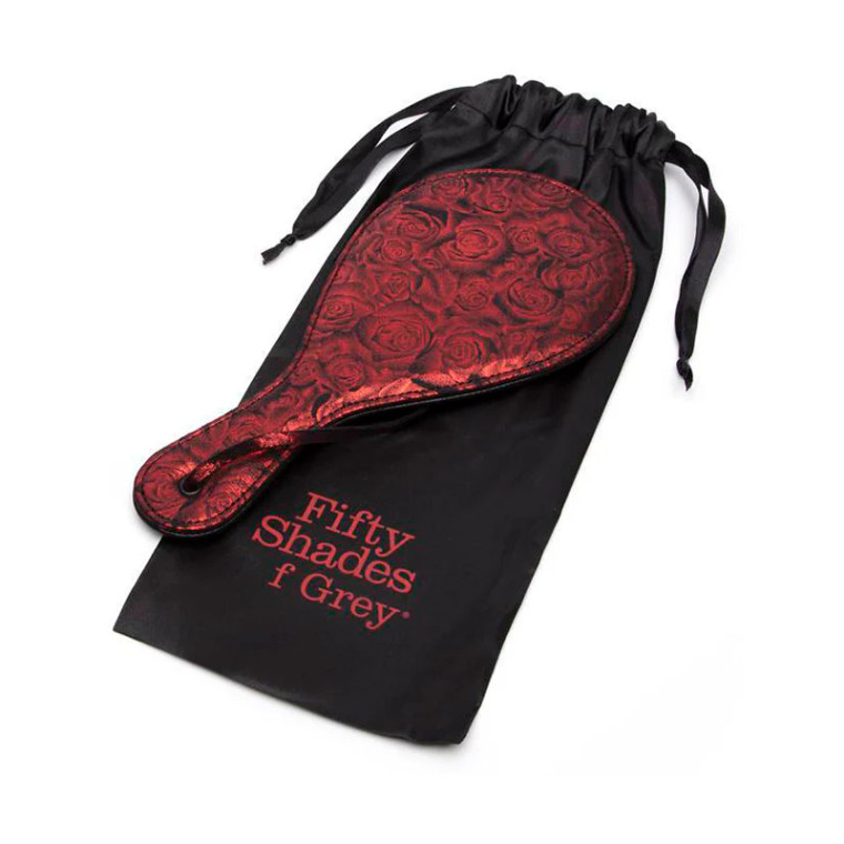 Fifty Shades of Grey Sweet Anticipation Faux Leather Round Paddle, Red