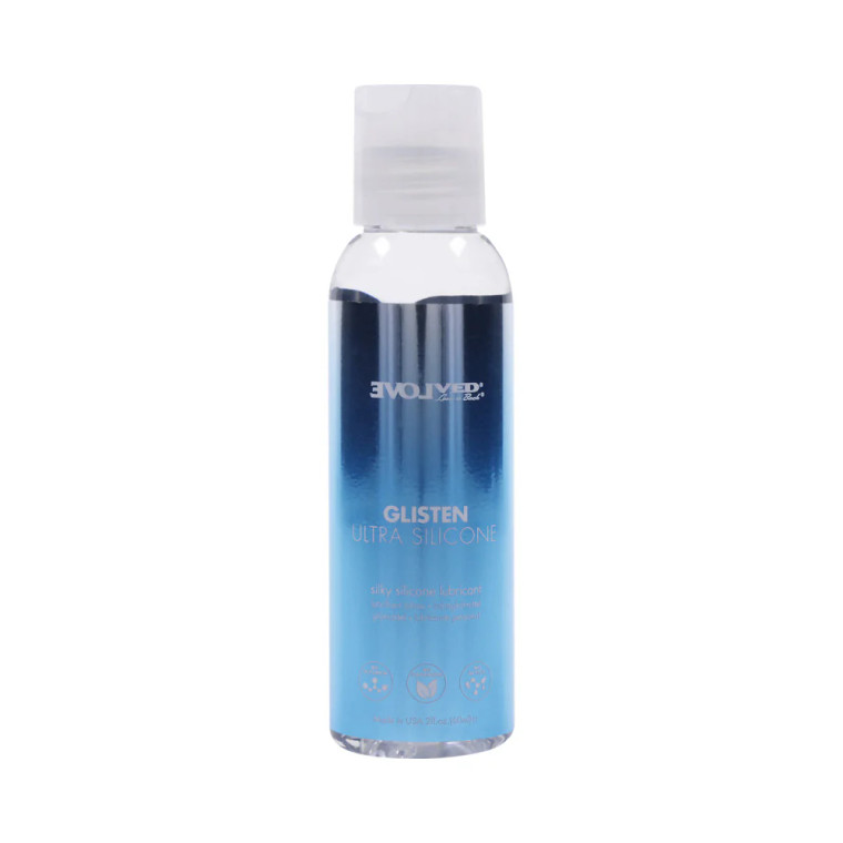 Evolved Glisten Ultra Silicone Lubricant, 2 oz. Evolved Glisten Ultra Silicone Lubricant, 2 oz.