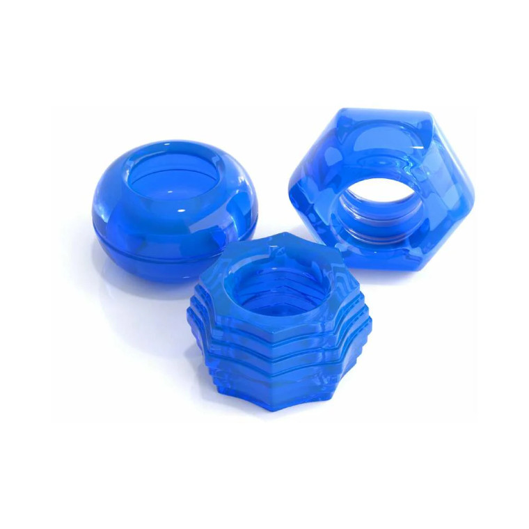 Classix 3-Piece Deluxe Cock Ring Set, Blue