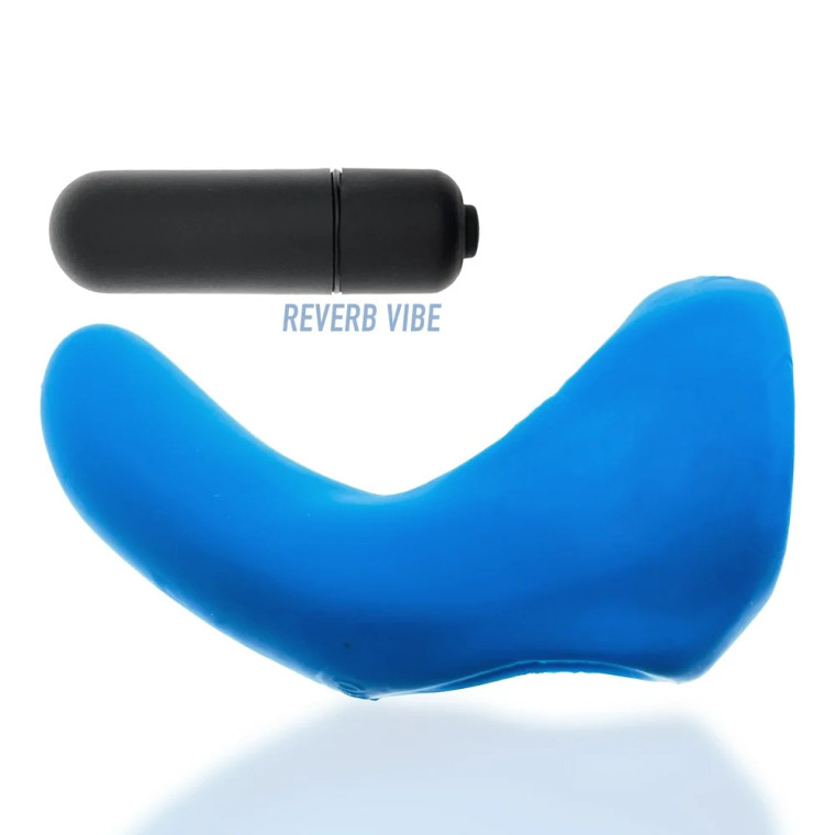 Hunkyjunk Buzzfuck Cock & Ball Sling with Taint Vibrator, Teal Ice
