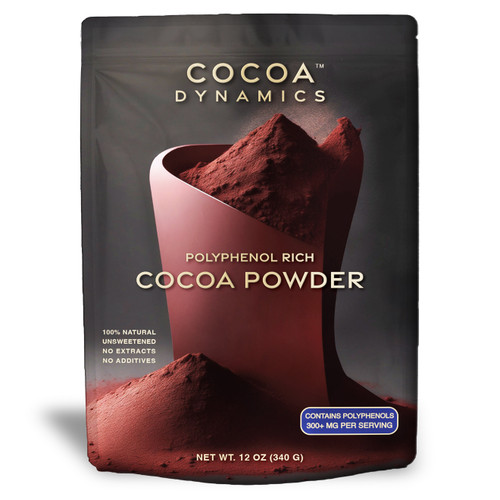 Polyphenol Rich Cocoa Powder with red label