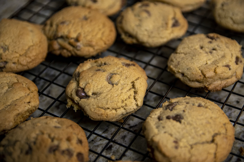 Keto Peanut Butter Cookies with Dark Chocolate Chips