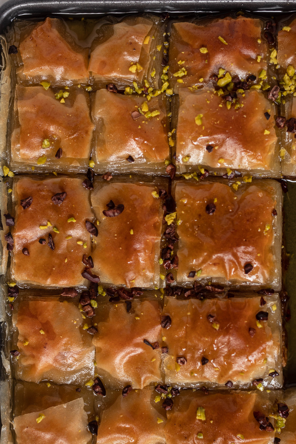 NUT FREE VEGAN BAKLAVA RECIPE with CACAO NIBS Santa Barbara Chocolate