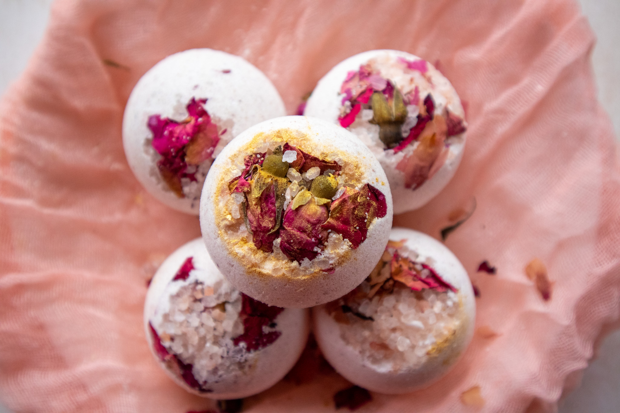 Cocoa Butter & Rose Bath Bombs