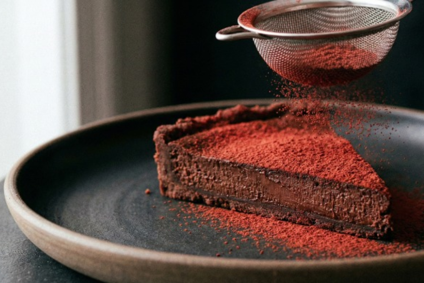 Dessert Using Red Cocoa Powder That Looks Stunning Without Artificial Coloring