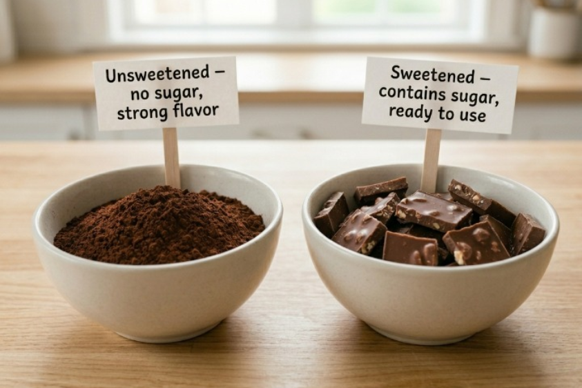 When to Choose Unsweetened Cocoa Over Sweetened Chocolate?
