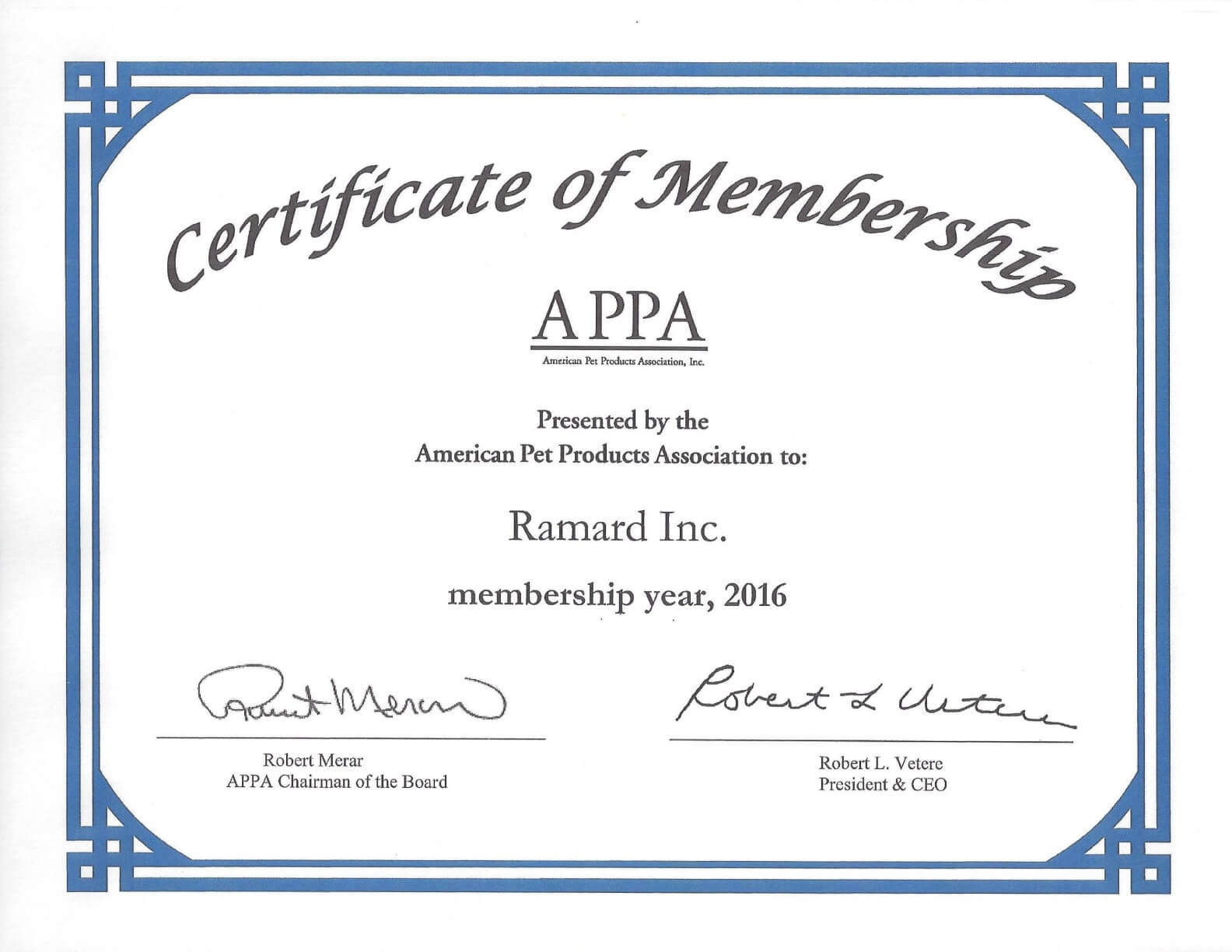 Certificate