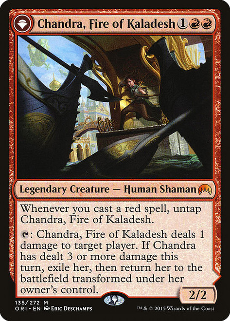 Chandra, Fire of Kaladesh // Chandra, Roaring Flame (ORI) (Foil) (#135)