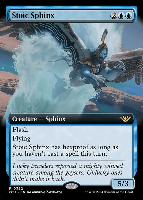 Stoic Sphinx (OTJ) (Foil) (Extended Art) (#322)