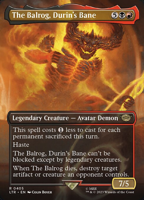 The Balrog, Durin's Bane (LTR) (Foil) (Borderless) (#405)