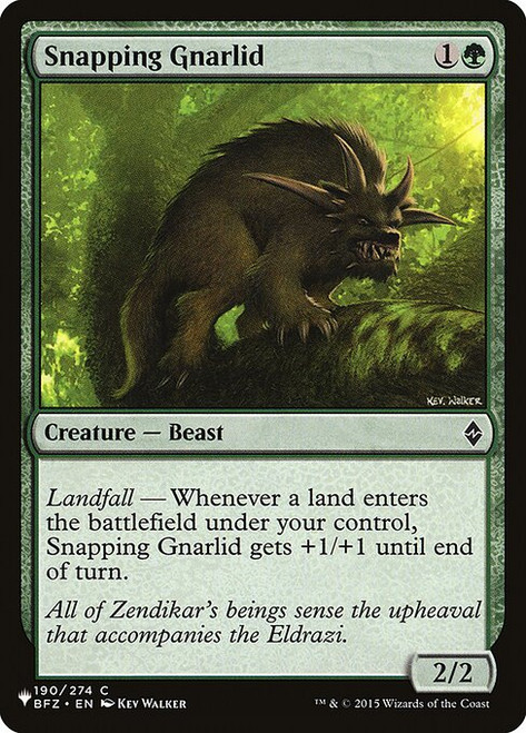Snapping Gnarlid (PLST) (#BFZ-190)