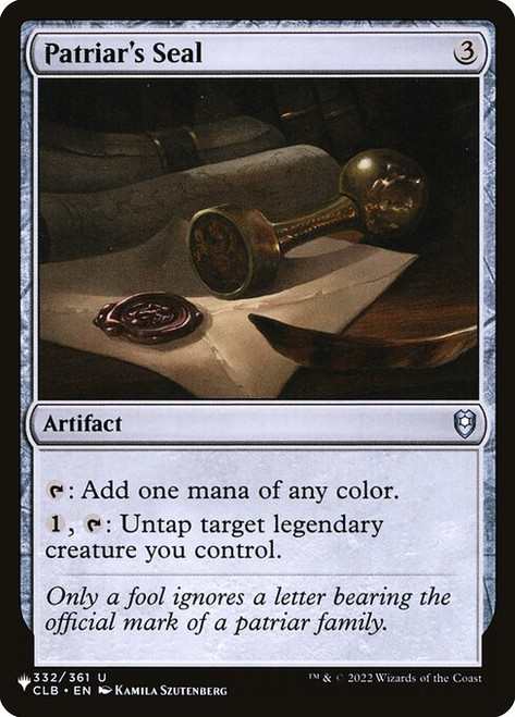 Patriar's Seal (PLST) (#CLB-332)