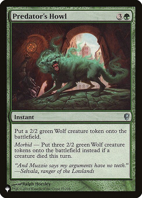 Predator's Howl (PLST) (#CNS-37)