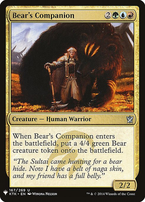Bear's Companion (PLST) (#KTK-167)