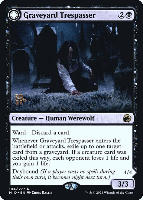 Graveyard Trespasser // Graveyard Glutton (PMID) (Foil) (#104s)
