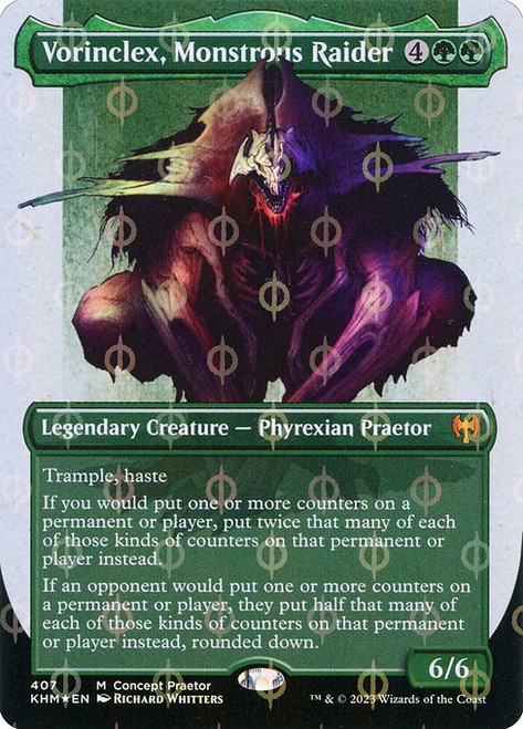 Vorinclex, Monstrous Raider (KHM) (Step-and-Compleat Foil) (Full Art) (#407)
