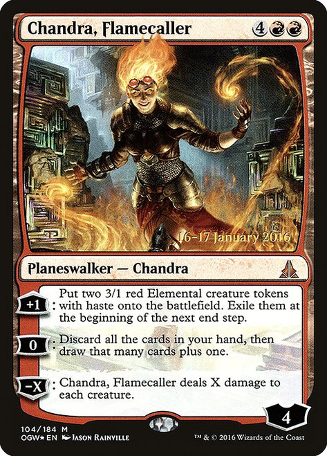 Chandra, Flamecaller (POGW) (Foil) (#104s)