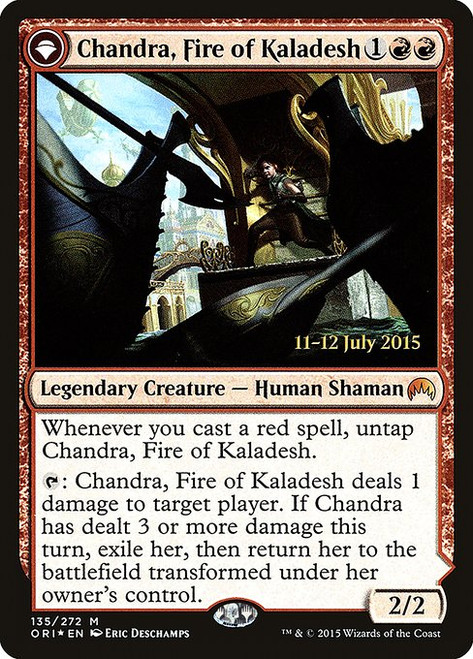 Chandra, Fire of Kaladesh // Chandra, Roaring Flame (PORI) (Foil) (#135s)