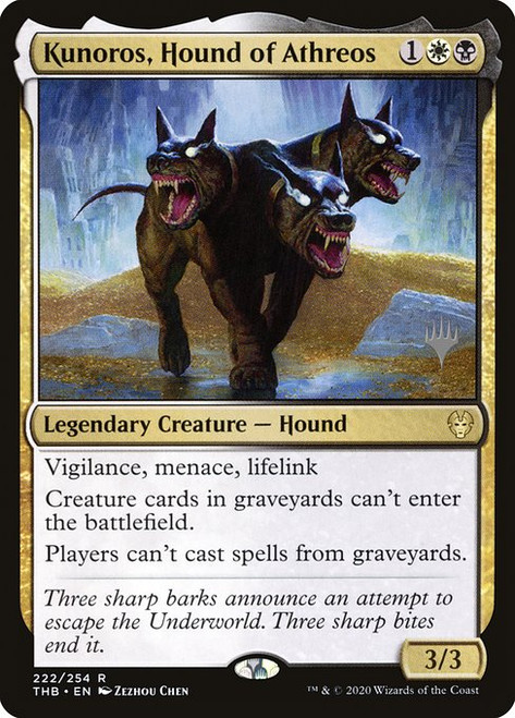 Kunoros, Hound of Athreos (PTHB) (Foil) (#222p)