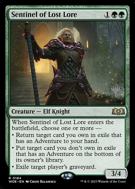 Sentinel of Lost Lore (PWOE) (Foil) (#184p)
