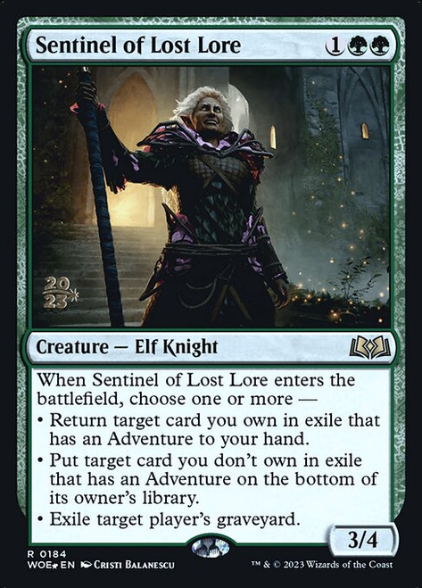 Sentinel of Lost Lore (PWOE) (Foil) (#184s)