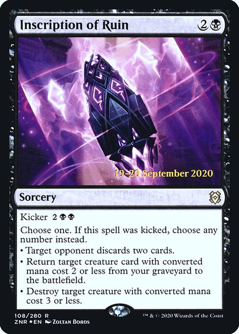 Inscription of Ruin (PZNR) (Foil) (#108s)