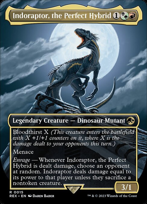 Indoraptor, the Perfect Hybrid (REX) (Foil) (Borderless) (#15)