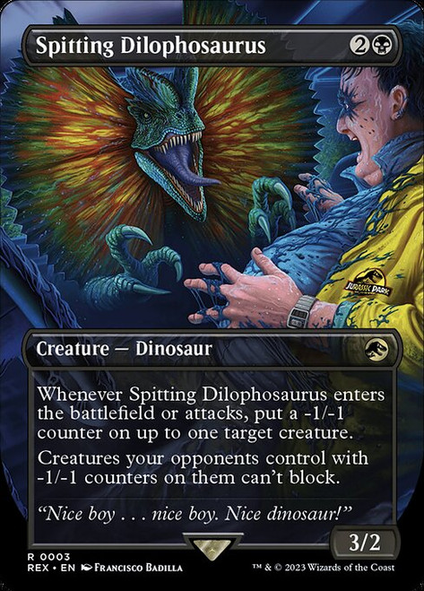 Spitting Dilophosaurus (REX) (Foil) (Borderless) (#3)