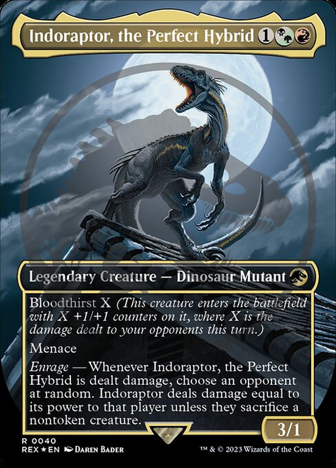 Indoraptor, the Perfect Hybrid (REX) (Foil) (Borderless) (#40)