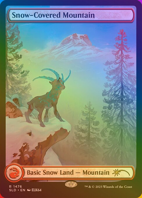 Snow-Covered Mountain (SLD) (Rainbow Foil) (Full Art) (#1476★)
