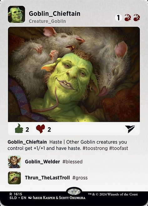 Goblin Chieftain (SLD) (Rainbow Foil) (Borderless) (#1615)