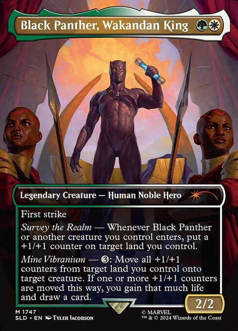 Black Panther, Wakandan King (SLD) (Foil) (Full Art) (#1747)