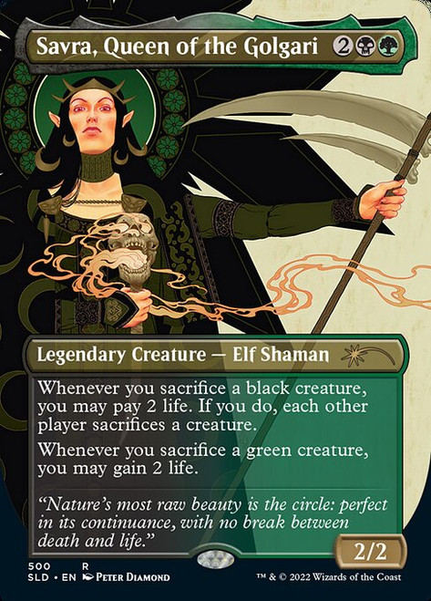 Savra, Queen of the Golgari (SLD) (Full Art) (#500)