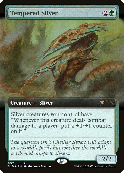 Tempered Sliver (SLD) (Foil) (Extended Art) (#657)