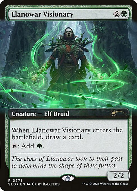 Llanowar Visionary (SLD) (Foil) (Extended Art) (#771)