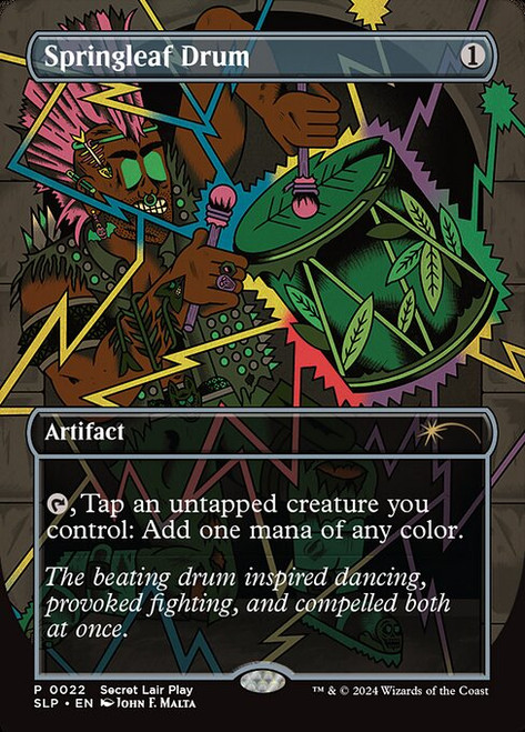 Springleaf Drum (SLP) (Foil) (Borderless) (#22)