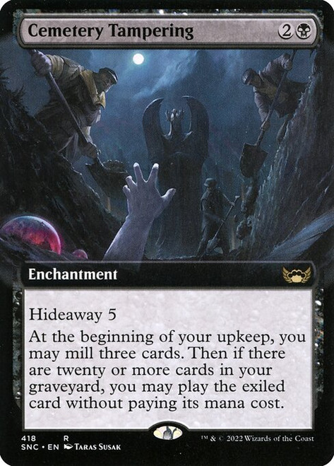 Cemetery Tampering (SNC) (Foil) (Extended Art) (#418)