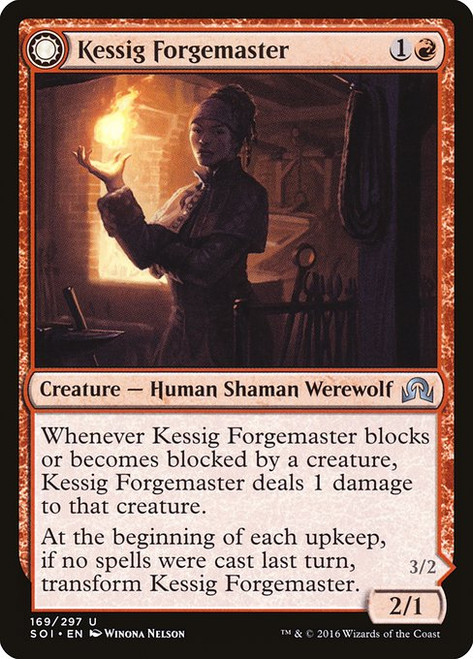 Kessig Forgemaster // Flameheart Werewolf (SOI) (Foil) (#169)