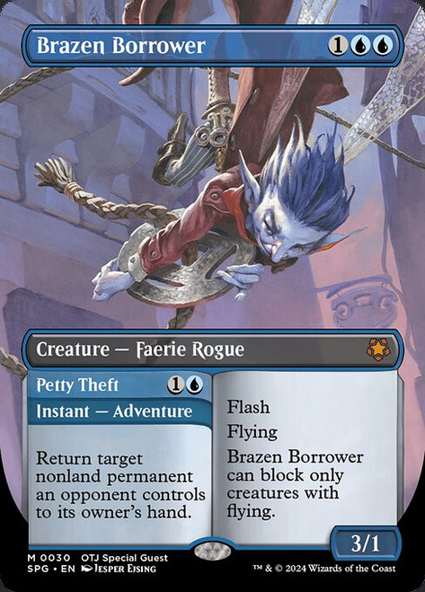 Brazen Borrower // Petty Theft (SPG) (Foil) (Borderless) (#30)