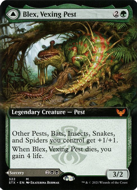 Blex, Vexing Pest // Search for Blex (STX) (Foil) (Extended Art) (#322)