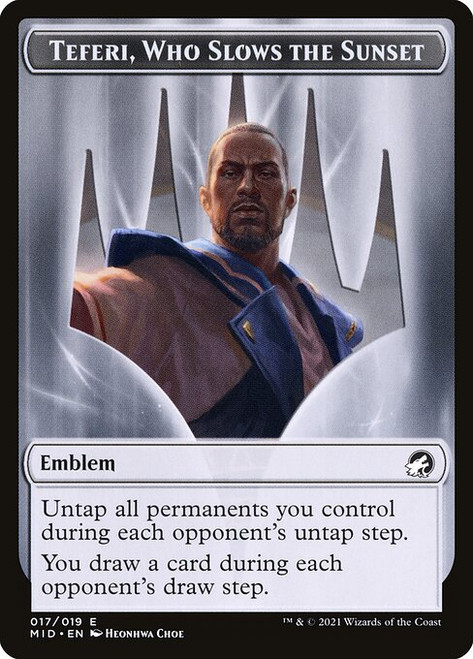 Teferi, Who Slows the Sunset Emblem (TMID) (#17)