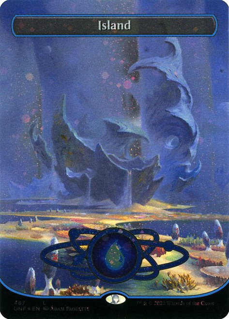 Island (UNF) (GalaxyFoil) (Full Art) (#487)