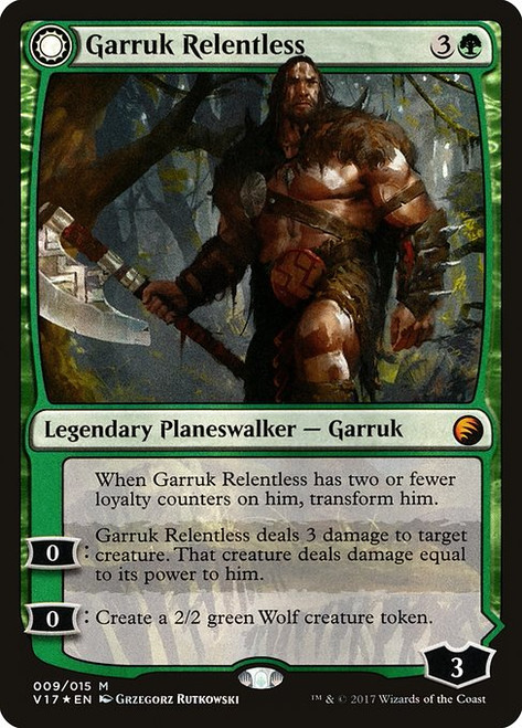 Garruk Relentless // Garruk, the Veil-Cursed (V17) (Foil) (#9)